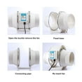 thumbnail image 5 of 4 Inch Exhaust Fans Home Inline Pipe Duct Fan Extractor Ventilation Kitchen Toilet Air Clean Ventilator Diagonal Flow Fan ,Fast Wind Speed, 5 of 5