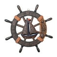 thumbnail image 4 of deevoka Boat Rudder Wall Art Decor,Decorative Nautical Wheel Prop Wooden Ship Steering Wheel Wall Sculpture for Bedroom Bar Farmhouse With Net 45xx4x45cm, 4 of 9