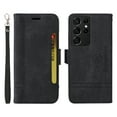 thumbnail image 3 of Dteck Luxury Leather Wallet Case Compatible with Samsung Galaxy S21 Ultra 6.8 inch with Shockproof Kickstand Card/Cash Slot Magnetic Case for Samsung Galaxy S21 Ultra,Black, 3 of 9