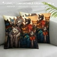 thumbnail image 3 of HENGT  Animal Tracks Field Guide Decorative Pillowcase Throw Pillow Cover, Animal Paw Camper Woodland Theme for Sofa Bed Nursery Room Home Decor  Pillow Case, 3 of 5
