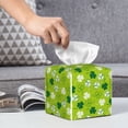 thumbnail image 6 of Sikiie St Patrick's Day7 Leather Tissue Box Cover Square, tissue box holder, Tissue Box with Bottom Belt-5.2”x5.2”x5.2”, 6 of 7