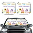 thumbnail image 2 of Gaeub Watercolor Gnome Garden Print 2-Piece Windshield Sun Shade,Foldable Car Front Window Sunshade,for Most Cars SUV Truck,Heat Blocker Visor Protector-Large, 2 of 7