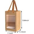 thumbnail image 2 of 12 Brown Paper Gift Bags with Handles and Clear Window 0" x 84", 2 of 5