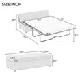 thumbnail image 2 of Harper & Bright Designs Full Size Folding Ottoman Sleeper Bed with Mattress, Linen Convertible Guest Bed, Black+ Gray, 2 of 9