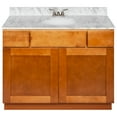 thumbnail image 1 of Brown Bathroom Vanity 42", Cara White Marble Top, Faucet LB3B, 1 of 5