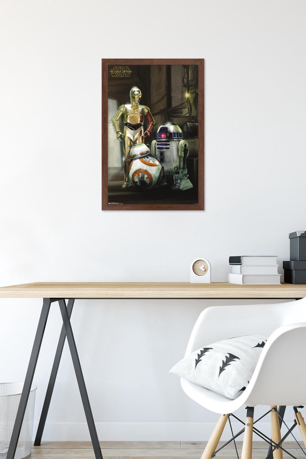 Star Wars: The Force Awakens - Droids Wall Poster, 14.725" x 22.375", Framed