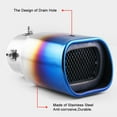 thumbnail image 2 of S SERENABLE Car 63mm 2.5'' Inlet Stainless Steel Exhaust Tail Muffler Tip Pipe Blue, 2 of 9