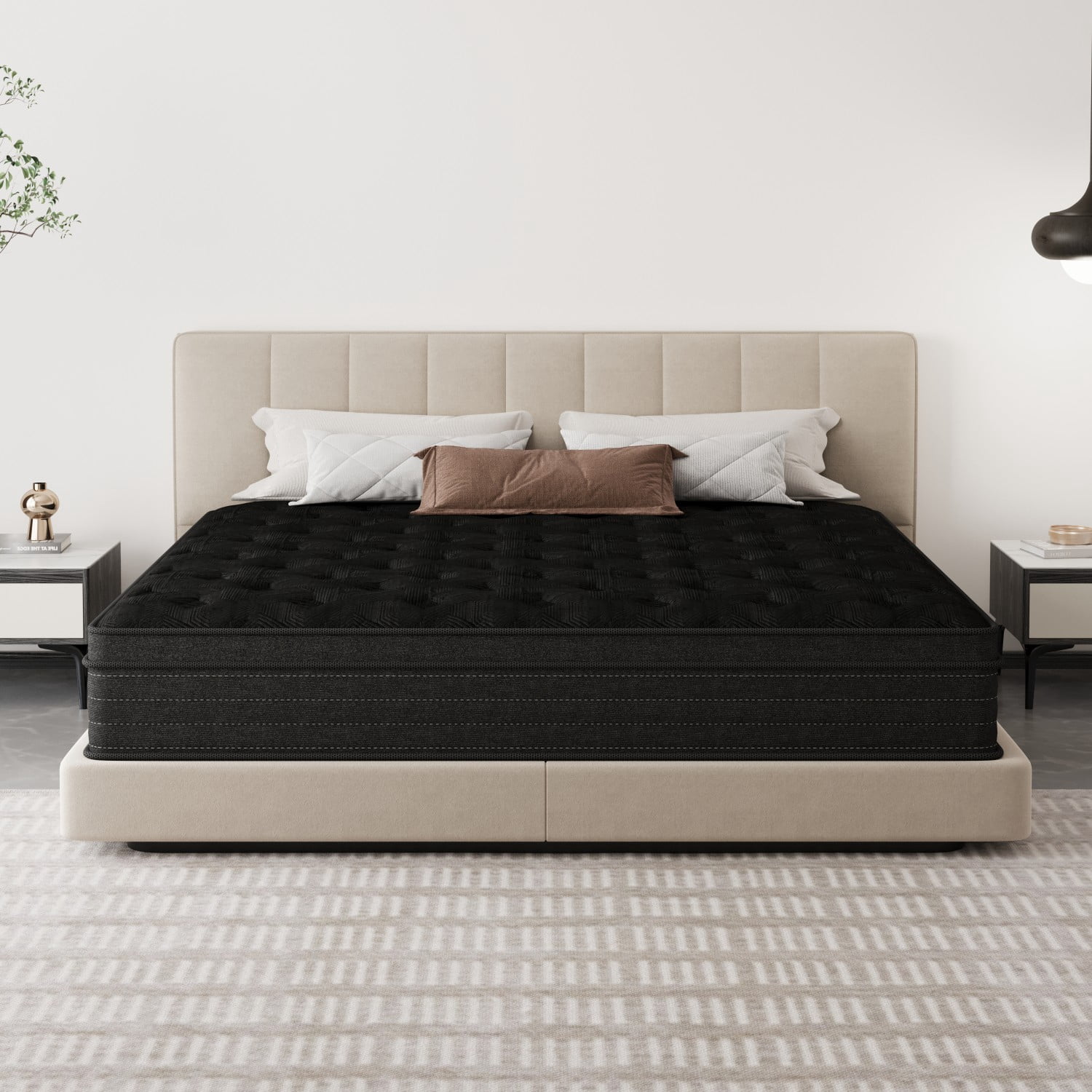 Grymtex 12 inch Hybrid Mattress Twin Size, Breathable and Low Motion Transfer, Mattress in a Box with CertiPUR-US Foam