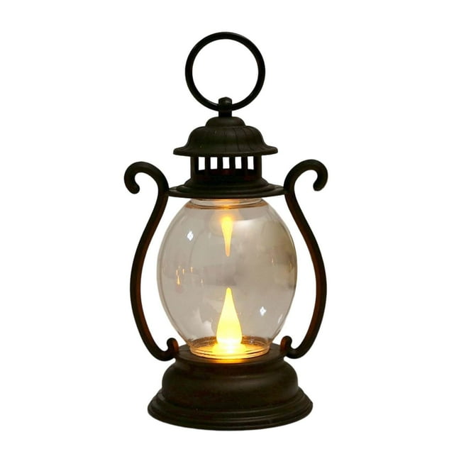 LED Lantern Outdoor Lamp Hanging Light Portable Night Lights for Bar Wedding Black