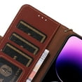 thumbnail image 3 of Nalacover for iPhone 14 Pro Synthetic Leather and Soft TPU Case,360 Protection Flexible Luxury Magnetic RFID Flip Wallet Card Slots Kickstand Shockproof Cover with Cute Pendant.Coffee, 3 of 8