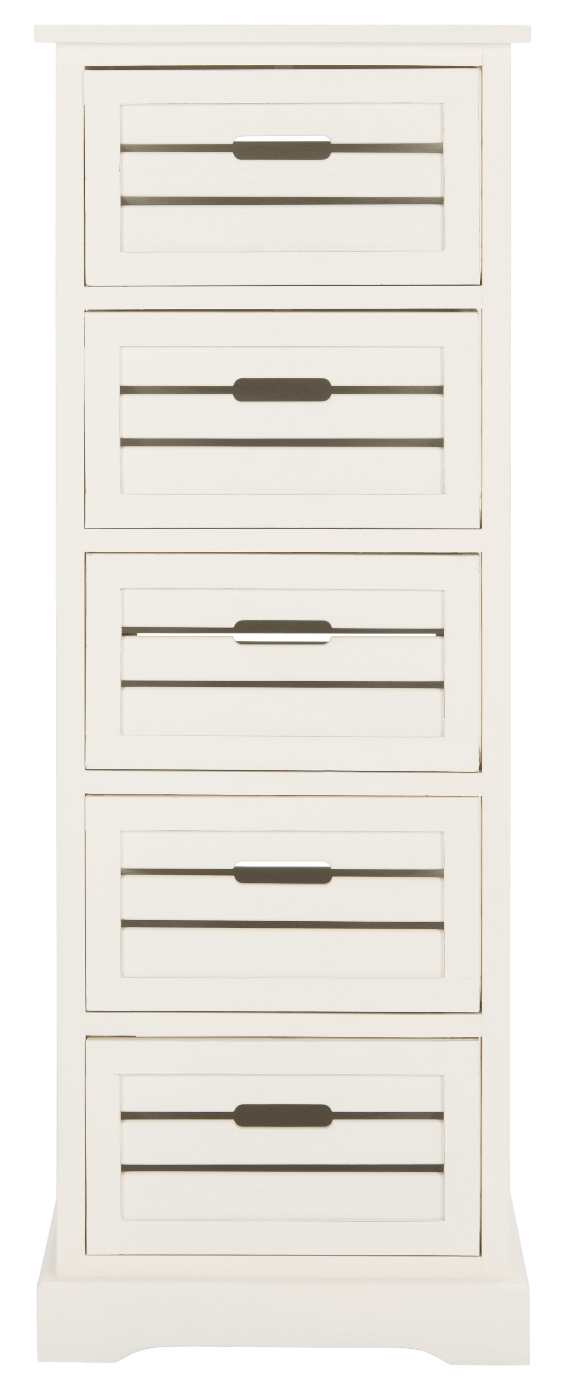 Safavieh Sarina Solid Rustic 5 Drawer Cabinet, Distressed Cream