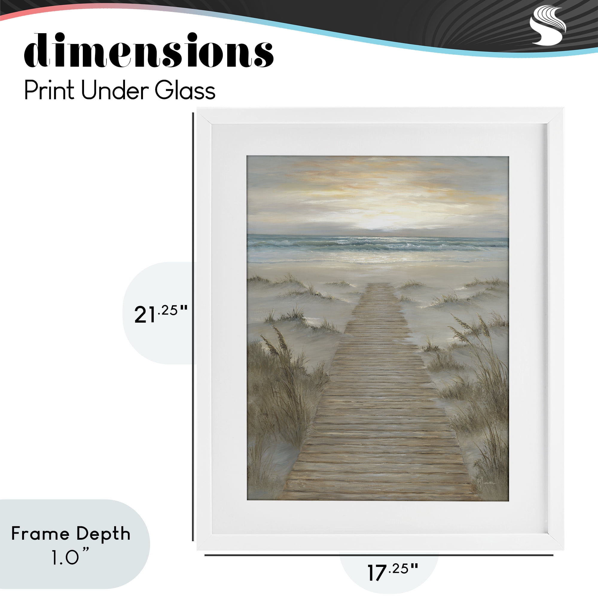Stupell Industries The Path Towards Sunrise White Framed Print Under Glass, design by Georgia Janisse