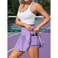 thumbnail image 2 of Charmo Womens Two Piece Tennis Dress High Waist Pleated Tennis Skirt with Shorts Racerback Crop Golf Workout Skirts Sets, 2 of 8