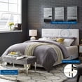 thumbnail image 7 of Amira Twin Upholstered Fabric Bed - White, 7 of 7