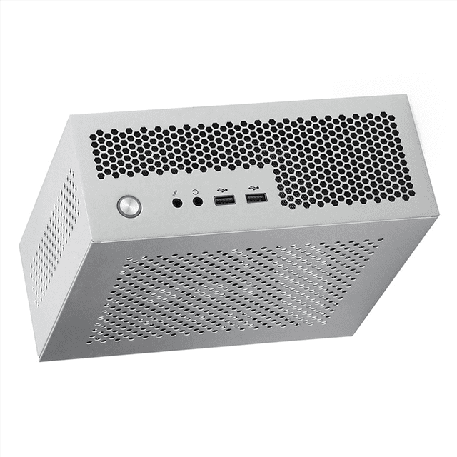 2X A09 HTPC Computer Case Mini ITX Gaming PC Chassis Desktop Chassis USB3.0 Computer Case Home Computer Case Silver