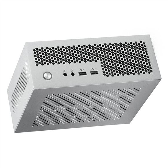 2X A09 HTPC Computer Case Mini ITX Gaming PC Chassis Desktop Chassis USB3.0 Computer Case Home Computer Case Silver