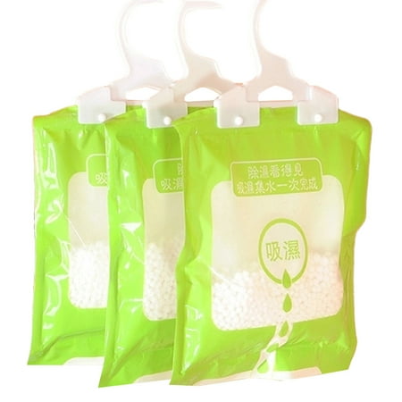 

Gwong 6Pcs Home Wardrobe Hanging Moisture Absorption Bag Anti-Mold Dehumidifier Pouch