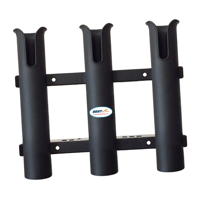 Bastidor de plástico de 3 tubos de montaje lateral Macarena Soporte para caña de pescar con 6 tornillos