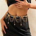 thumbnail image 3 of Belly Dance Waist Chain Gold Color Star Love Heart Butterfly Pendant Chain For Women Bikini Party Belt, 3 of 7