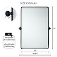thumbnail image 3 of TEHOME Farmhouse Pivot Rectangle Bathroom Mirror Black Metal Framed Tilting Beveled Vanity Mirrors 23x35", 3 of 8