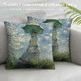 thumbnail image 3 of Nawypu  Claude Monet Pillow Covers Sunrise The Impression Pillow Cases Square Decorative Cushion Covers for Sofa Couch, 3 of 5