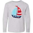 thumbnail image 3 of Inktastic Sailboat, Sailing Boat, Sails - Red White Blue Long Sleeve Youth T-Shirt, 3 of 5