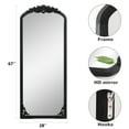 thumbnail image 3 of Arch Mirror Full-Length Mirror Vintage Decorative Mirror,67"*28",Black, 3 of 6