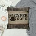 thumbnail image 2 of Orinice Coffee Cup Wooden Sign Graphic Decorative Men Women Boy Girl Room Cushion Throw Pillow Cover for Home Couch Living Room Bed Sofa 12x12in, 2 of 5