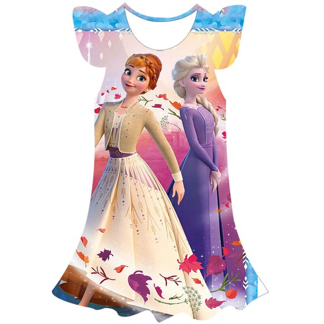 Vestido de cumpleaños de Frozen para niñas de 1 a 10 años, ropa elegante para niños, vestido de fiesta de bautizo, vestidos de Elsa Anna, faldas de una pieza 12M Gao Jinjia LED