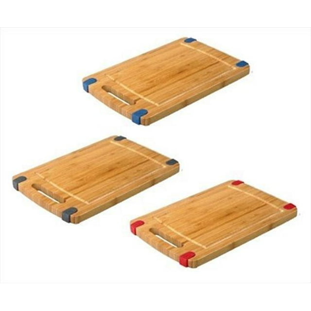 Home Basics CB44012-BLU Planche à Découper Bamoo 12 x 16 Po&44; Bleu