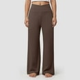 thumbnail image 2 of vigerkar Women's Palazzo Lounge Pants Stretchy Wide Leg Casual Pants Comfy High Waist Flowy Pants Brown, XXL, 2 of 7