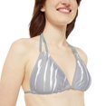 thumbnail image 4 of Effete Feline Claw Marks Scratch Strappy Triangle Bikini Top (AOP), 4 of 4