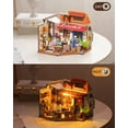 thumbnail image 2 of Rolife 1:20 Scale Bookstore DIY Miniature Doll House 3D Wooden Puzzles Building Kit with LED Lights for Adults/Boys/Girls Xmas Gift Toys, 2 of 9