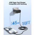 thumbnail image 4 of Adaptador de carga Ryaobwu de 45 W, cargador rápido USB C, cable de 3 m, 4 of 8
