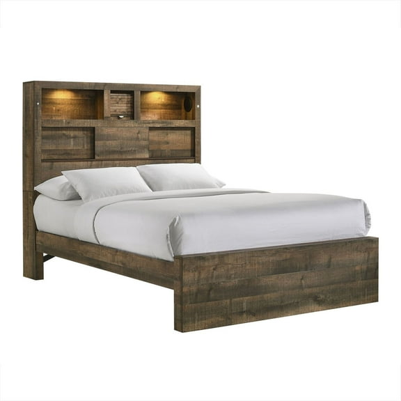 Picket House Furnishings Beckett Full Bookcase Panel Bed with Music