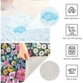 thumbnail image 7 of SKYSONIC Bath Mats Toiletry Mat Dense Flower Print, Fluffy Plush Absorbent Bath Rugs Carpet with Non Slip Bottom for Bathroom Floor Toilet Tub and Shower, 7 of 7