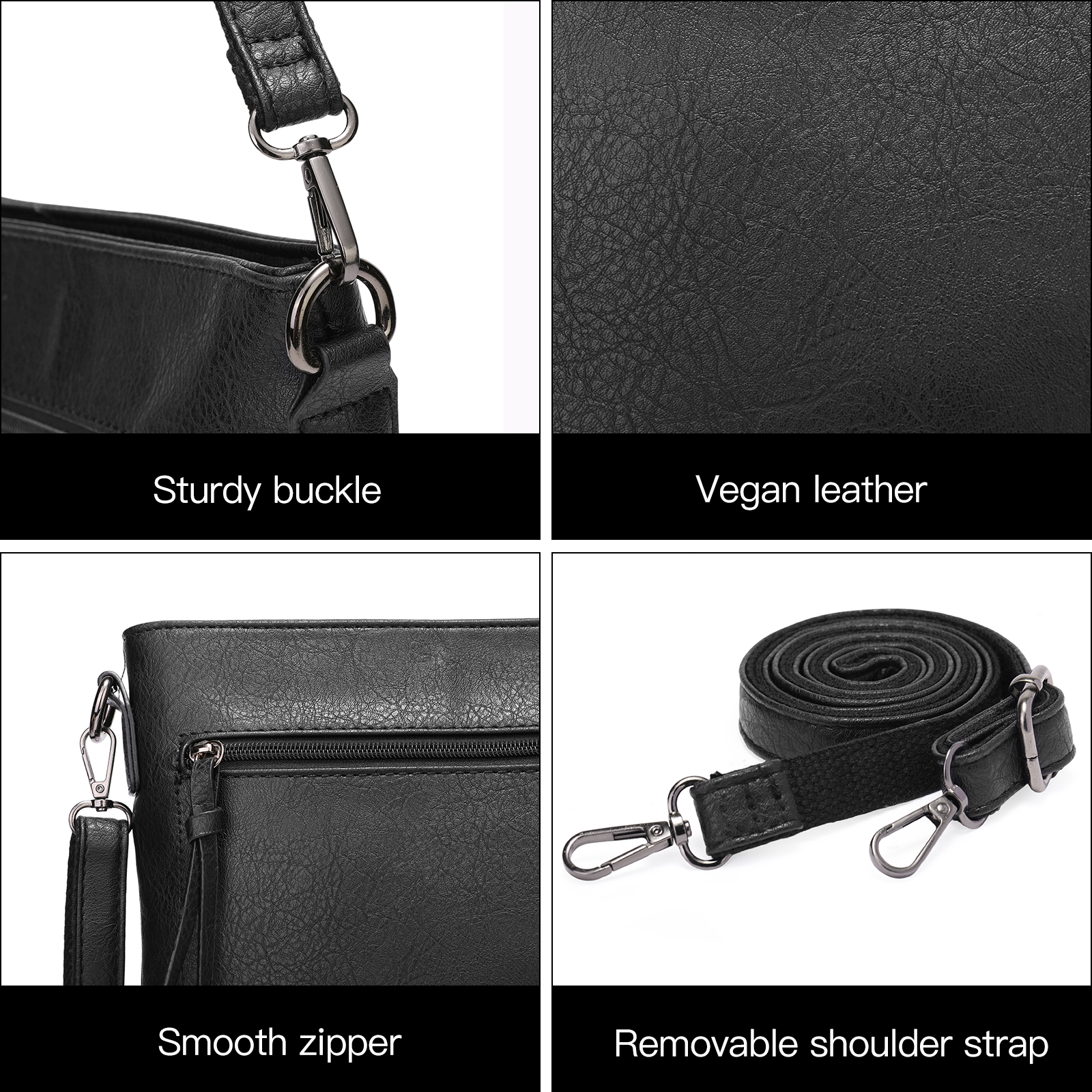 SENDEFN Real Leather Purse for Women Crossbody Bag Travel Shoulder Handbag Vintage Tassel Zipper