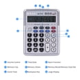 thumbnail image 4 of Calculadora de escritorio musical Pantalla LCD de 12 dígitos Calculadora electrónica Contador Botone Tomshoo  Calculadora, 4 of 7