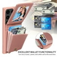 thumbnail image 2 of Jiahe Cover for Samsung Galaxy S22 Ultra, Zipper Wallet Case,RFID Blocking PU Leather Shockproof Kickstand Folio Case with Card Slots Holder Shoulder Strap Lanyard Case Cover, rosegold, 2 of 8