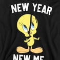 thumbnail image 2 of Looney Tunes Happy New Year New Me Tweety Unisex Adult Pull-Over Hoodie, 2 of 5