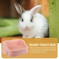 thumbnail image 4 of OULII Bunny Litter Trays Plastic Pink Gridding System Cage Setup 1 Pcs, 4 of 8