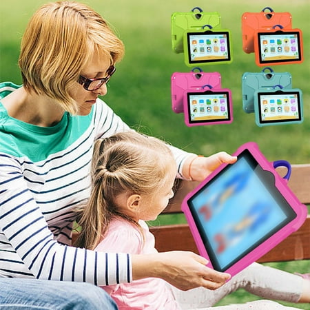 Deals of The Day Clearance! 7-inch Android WiFi Bluetooth Tablet for Kids, Educational Children's Tablet, Kids’ Tablet with Android OS, Bluetooth-enabled 7-inch Tablet for Learning