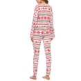 thumbnail image 5 of Aunavey Womens Snowflake Print Christmas Pajamas Pullover Drawstring Pants Loungewear Nightwear Soft Pj Lounge Sets, 5 of 5