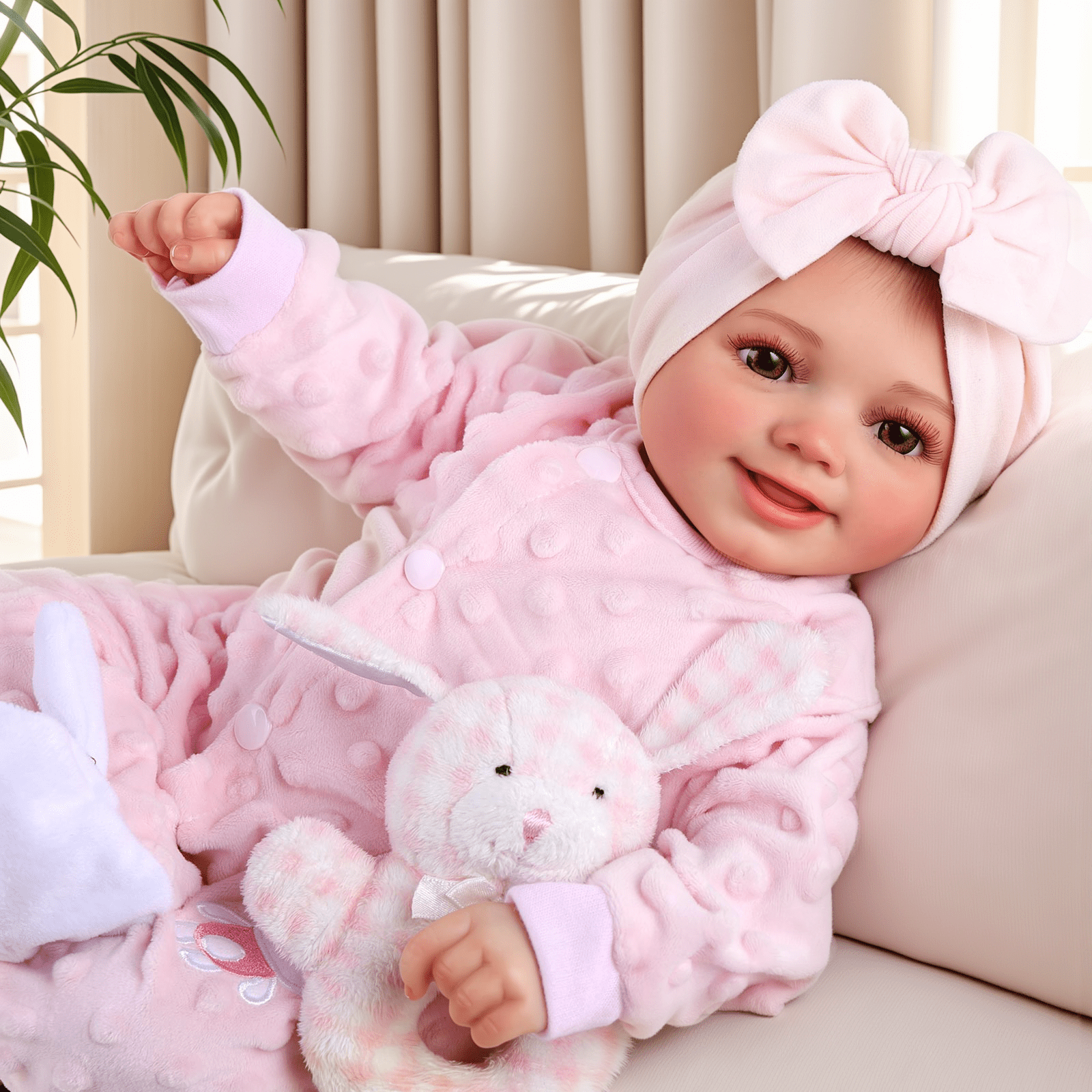 RSG Lifelike Reborn Baby Dolls 17 inch baby doll with Soft Cloth Body Real Life Baby Dolls with Gift Box for Kids Age 3+
