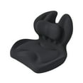 thumbnail image 2 of Cojín de asiento con soporte para la espalda, funda extraíble, cojín suave y versátil para silla Negro, 2 of 9