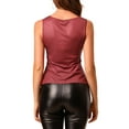 thumbnail image 3 of Unique Bargains Women's Halloween Costume Stretch Sleeveless U Neck Tank Top M Burgundy, 3 of 7