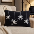 thumbnail image 3 of Halloween Spider Throw Pillow, Black/White Decorative Pillow for Couch and Bed 14" x 20", 3 of 6