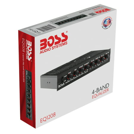 Boss Audio EQ1208 4-Band Preamp Equalizer (Best In Dash Equalizer)