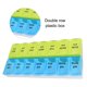 thumbnail image 5 of Dispensador de tabletas medicinales 2 veces al día Contenedores de pastillas AM/PM Tapas transparentes portátiles a prueba de humedad para pastillas/vitaminas/suplementos/medicamentos JShteea  El nuevo, 5 of 6