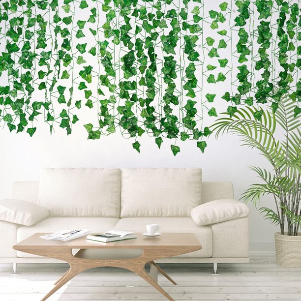 Hayafir 84ft 12 Strands Artificial Flowers Fake Ivy Leaves for Wedding